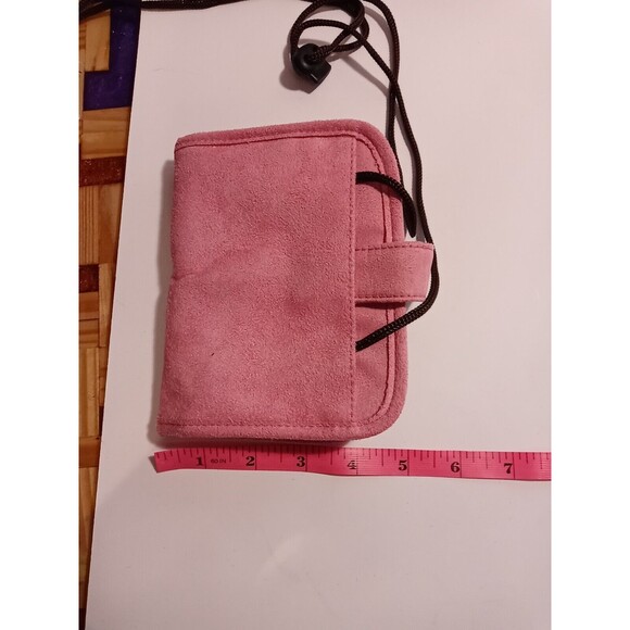 TRAVELON Pink Faux Suede Anti-Theft Crossbody Bag Purse & Wallet Many Pockets - Picture 12 of 12